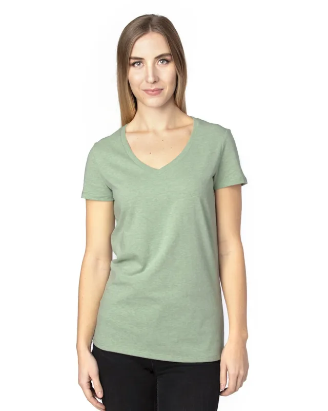 Threadfast Apparel Ladies' Ultimate CVC V-Neck T-Shirt — view 8