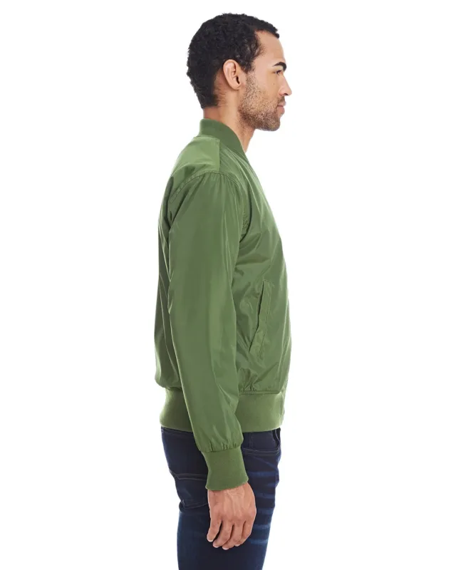Threadfast Apparel Unisex Bomber Jacket — view 6