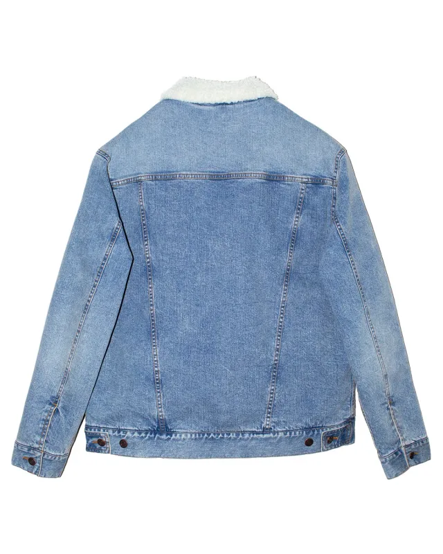 Threadfast Apparel Unisex Sherpa-Lined Denim Jacket — view 2