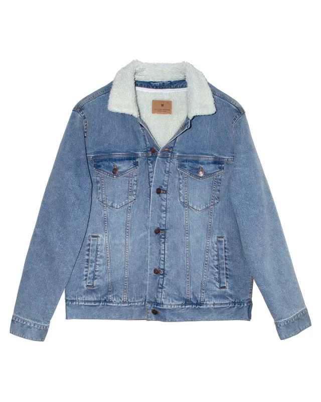 Threadfast Apparel Unisex Sherpa-Lined Denim Jacket — view 3