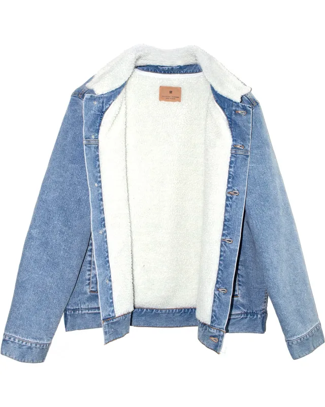 Threadfast Apparel Unisex Sherpa-Lined Denim Jacket — view 5