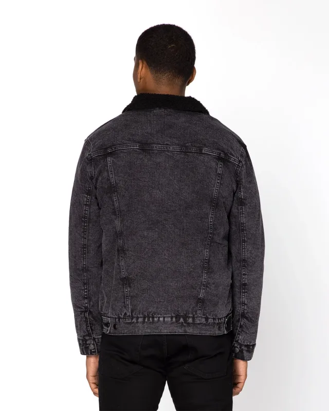 Threadfast Apparel Unisex Sherpa-Lined Denim Jacket — view 7