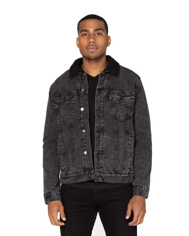 Threadfast Apparel Unisex Sherpa-Lined Denim Jacket — view 8