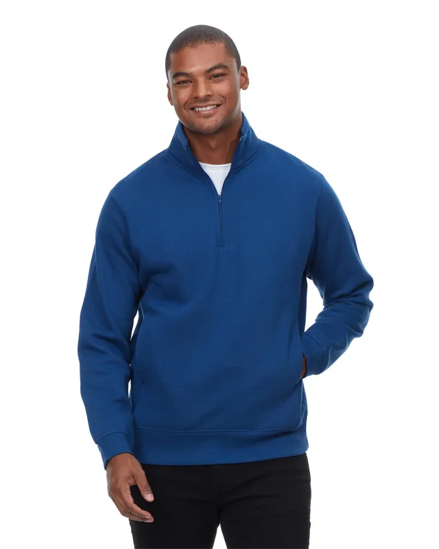 Threadfast Apparel Unisex Ultimate Fleece Quarter-Zip Sweatshirt — view 6