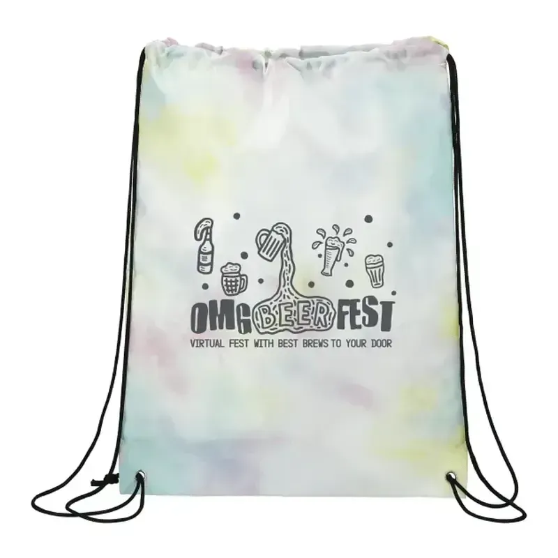 Custom Tie-Dyed Drawstring Bag