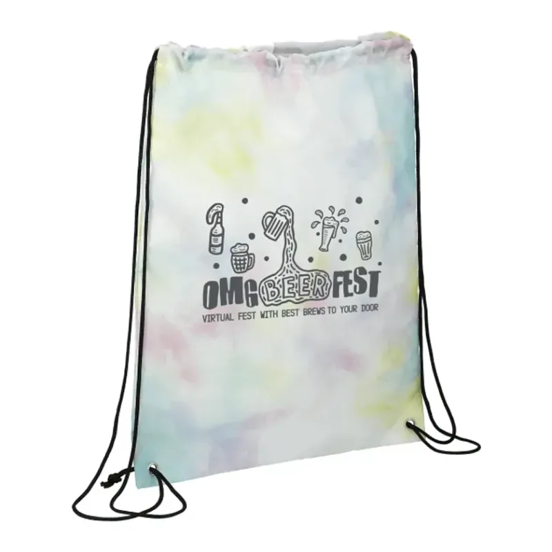 Custom Tie-Dyed Drawstring Bag — view 6