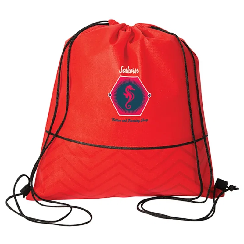 Tonal Non Woven Drawstring Bag — view 2