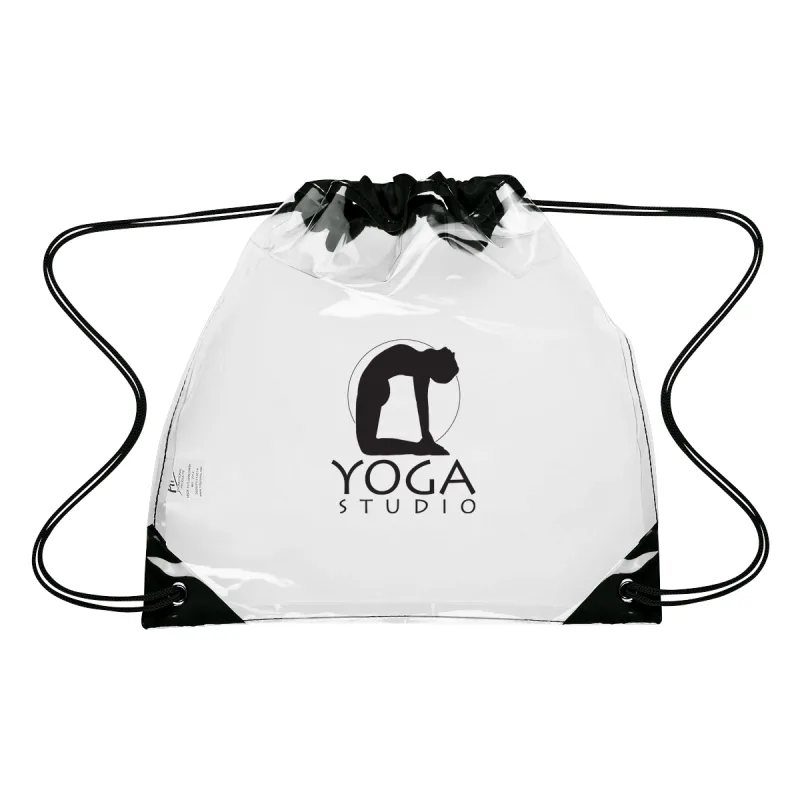 Touchdown Clear EVA Drawstring Backpack — view 2