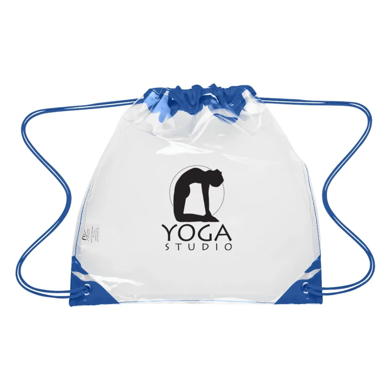 Touchdown Clear EVA Drawstring Backpack — view 4