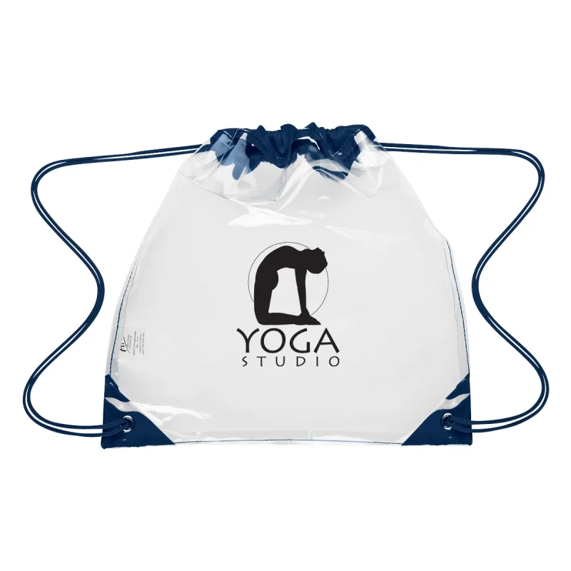 Touchdown Clear EVA Drawstring Backpack — view 6