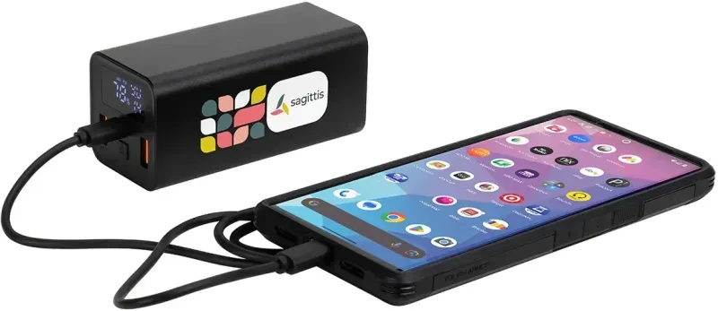 Touring 20000mAh 65W PD Power Bank with Type-C & Dual USB Ports — view 2