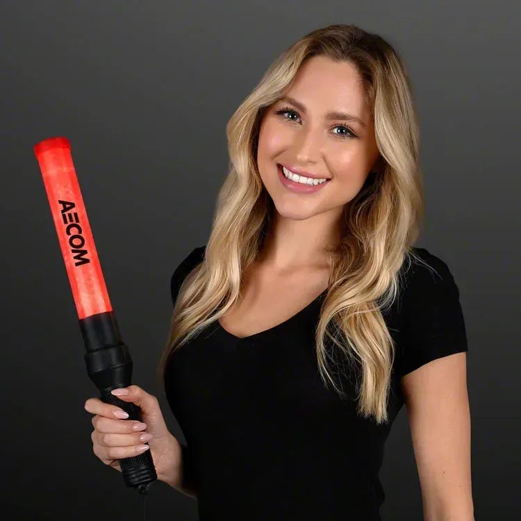 Traffic Safety Light Wand 16" LED Red Baton — view 2