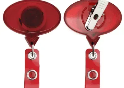 Custom Translucent JUMBO Oval Badge Reel — view 2