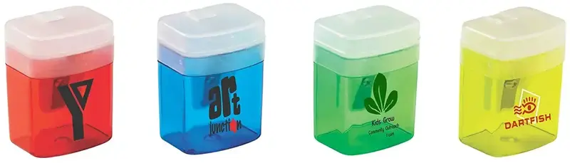 Translucent Pencil Sharpener with Flip Top Lid