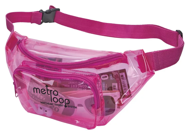 Translucent PVC Fanny Pack (Dual Zippers & Adjustable Strap) — view 1