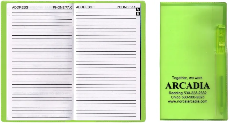 Branded Custom Vinyl Address Book with Pen — view 5