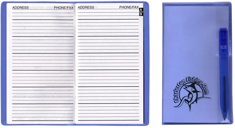 Branded Custom Vinyl Address Book with Pen — view 6