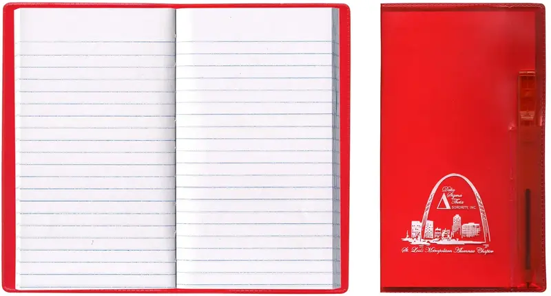 Personalized Translucent Vinyl Cover Tally Book with Flat Matching Pen