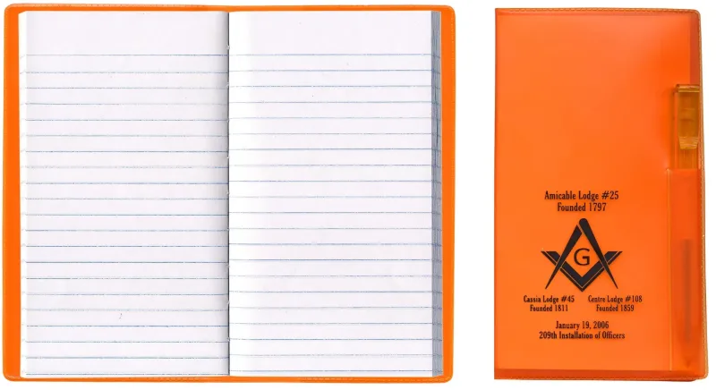 Personalized Translucent Vinyl Cover Tally Book with Flat Matching Pen — view 7