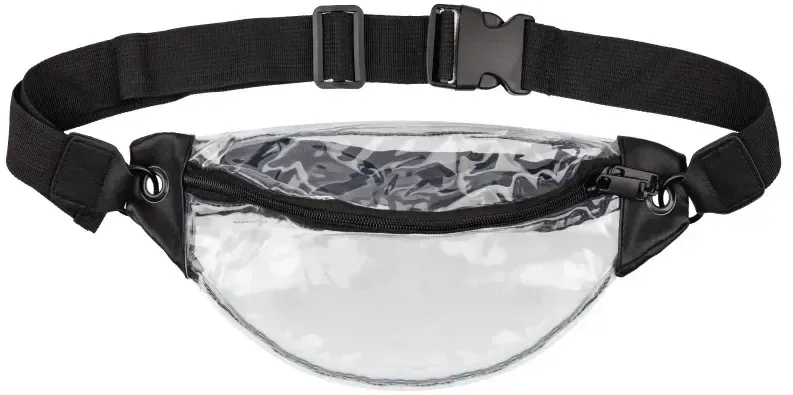 Customizable Transparent Zippered Fanny Pack — view 2