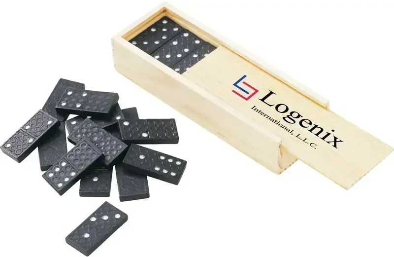 Travel Dominos in Wooden Box