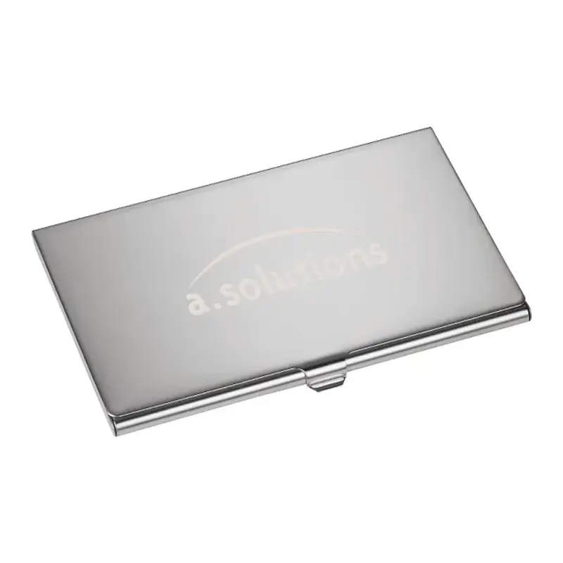 Personalized Traverse Business Card Holder - Stainless Steel