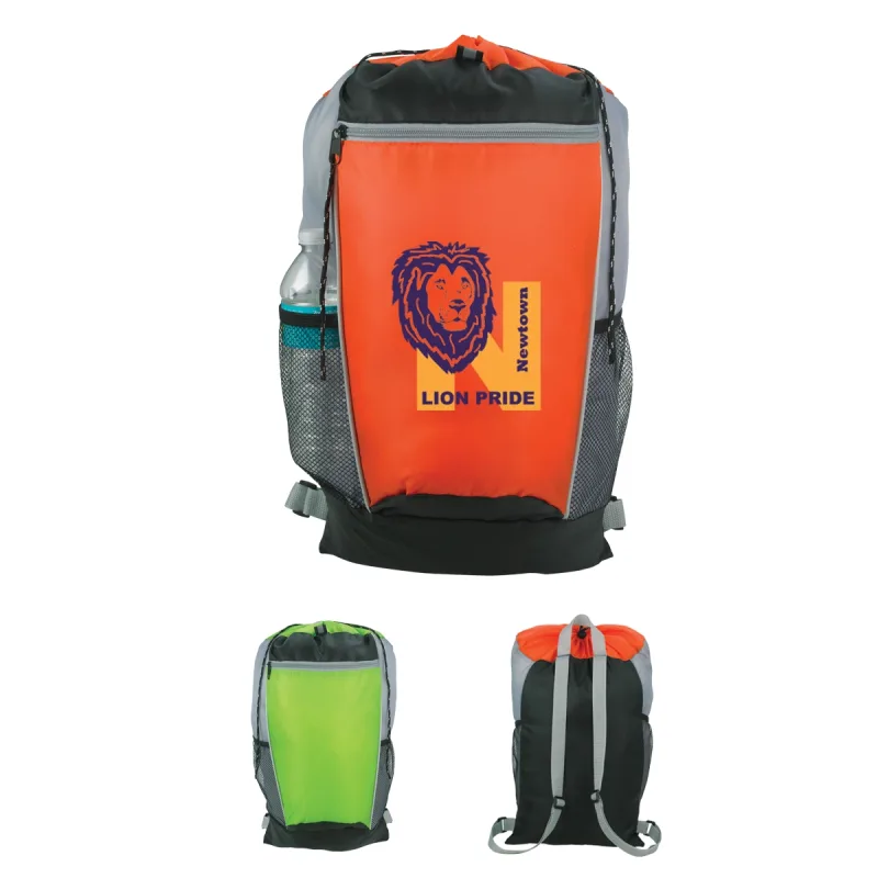 Tri-Color Drawstring Backpack — view 6