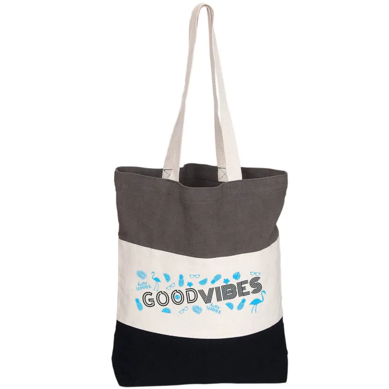 Tri-Colour Cotton Tote — view 2