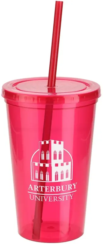 Custom Trifecta 16 oz Tumbler with Lid + Straw — view 3