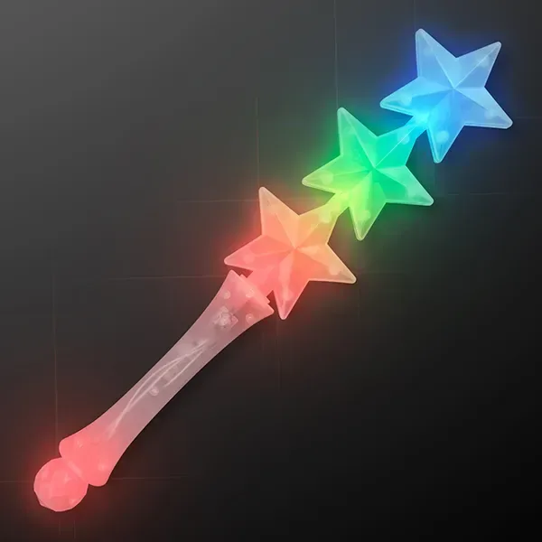 Triple Star Flashing Wand with Red, Blue & Green Lights — view 2