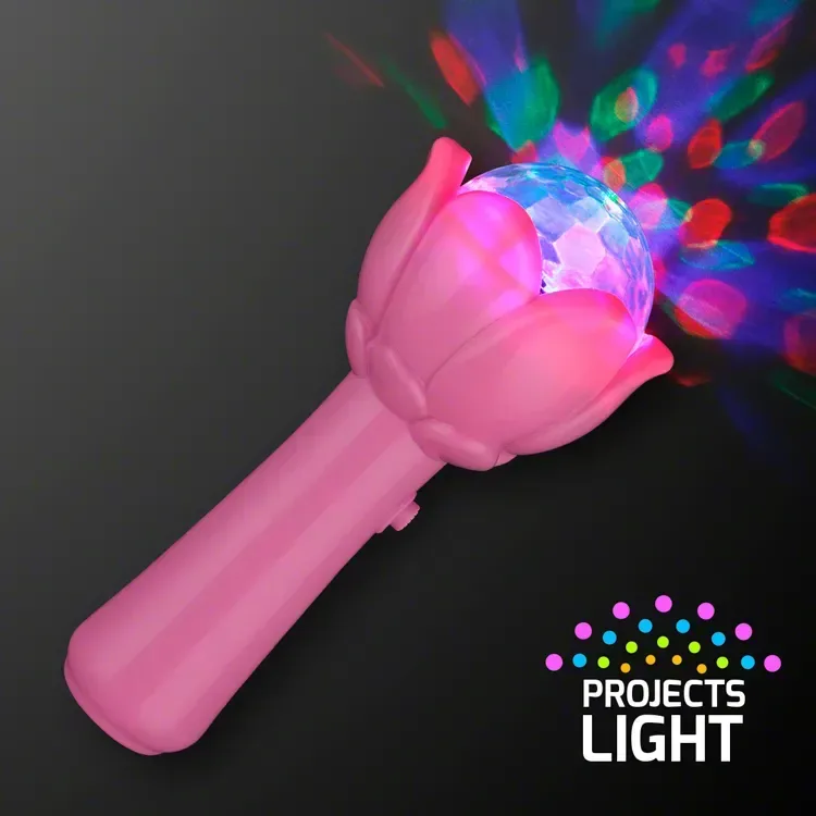 Tulip Flower Light Projecting Disco Wand 7" — view 2