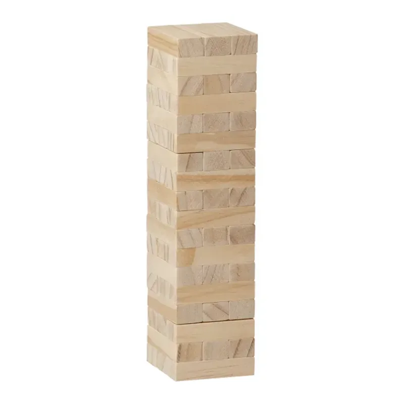 Custom Logo Tumbling Tower Wood Block Stacking Game — view 2