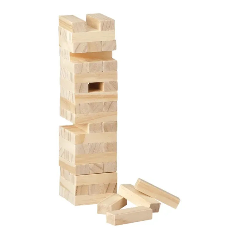 Custom Logo Tumbling Tower Wood Block Stacking Game — view 3