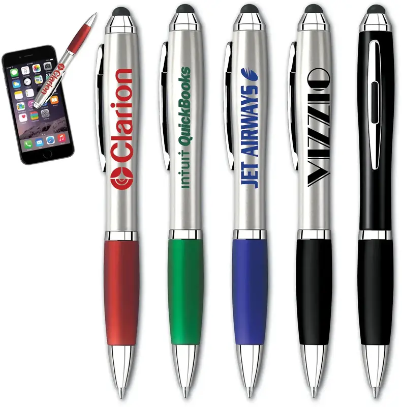 Custom Turbo Twist Pen with Stylus for Business Promotions