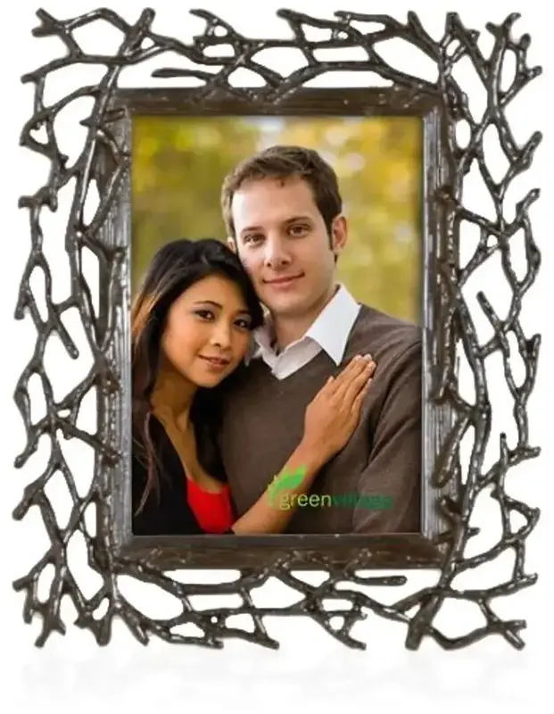 Custom Gun Metal Twig Frame - Promotional Imprint