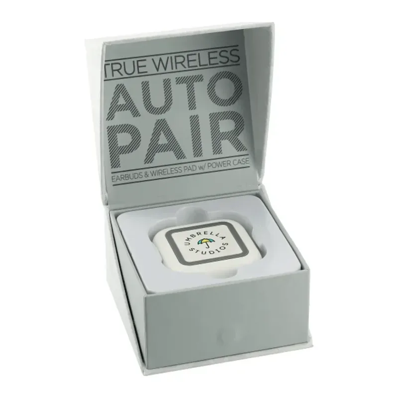 Custom TWS Auto Pair Earbuds with Wireless Charging Power Case — view 11