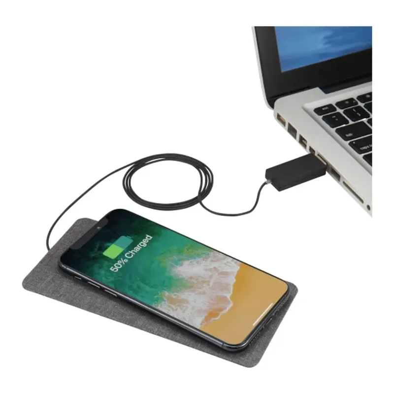 Custom Ultra Thin Fabric Wireless Charging Pad — view 2