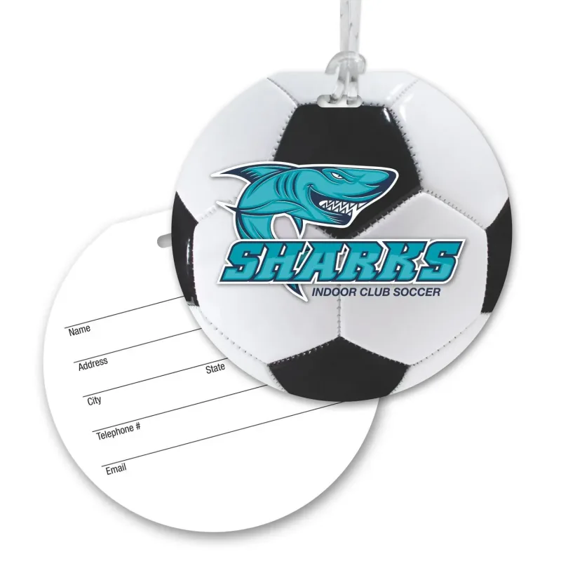 Ultra-Thin Round Luggage Tag with Clear Strap — view 1