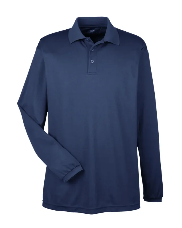 UltraClub Adult Cool & Dry Long-Sleeve Mesh Piqué Polo — view 15