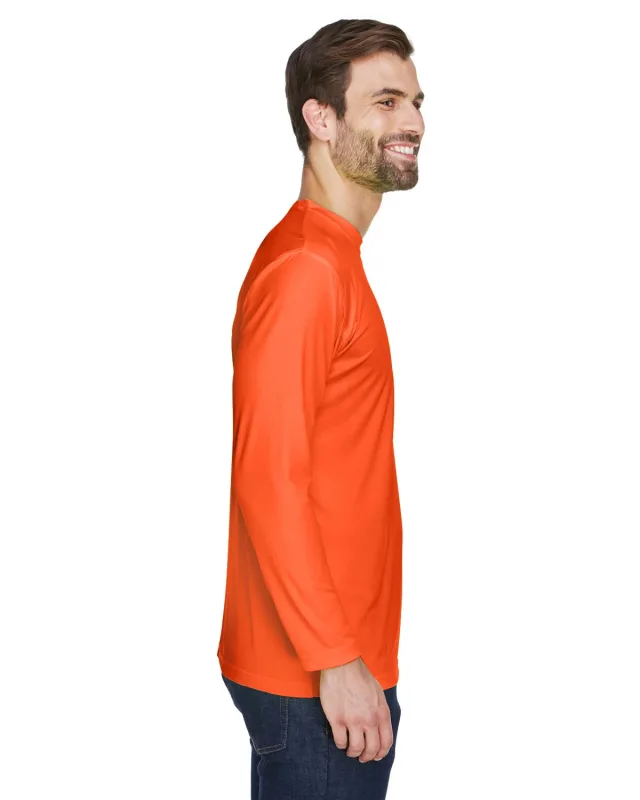 UltraClub Adult Cool & Dry Sport Long-Sleeve Performance Interlock T-Shirt — view 13