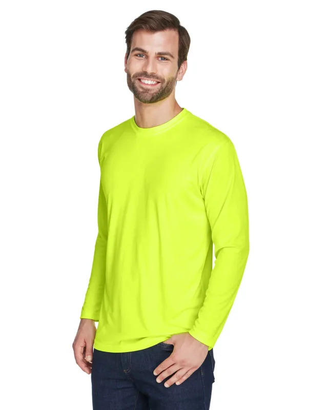 UltraClub Adult Cool & Dry Sport Long-Sleeve Performance Interlock T-Shirt — view 19