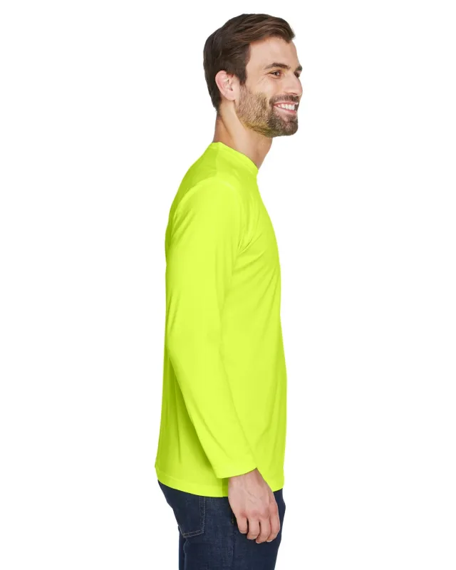 UltraClub Adult Cool & Dry Sport Long-Sleeve Performance Interlock T-Shirt — view 20