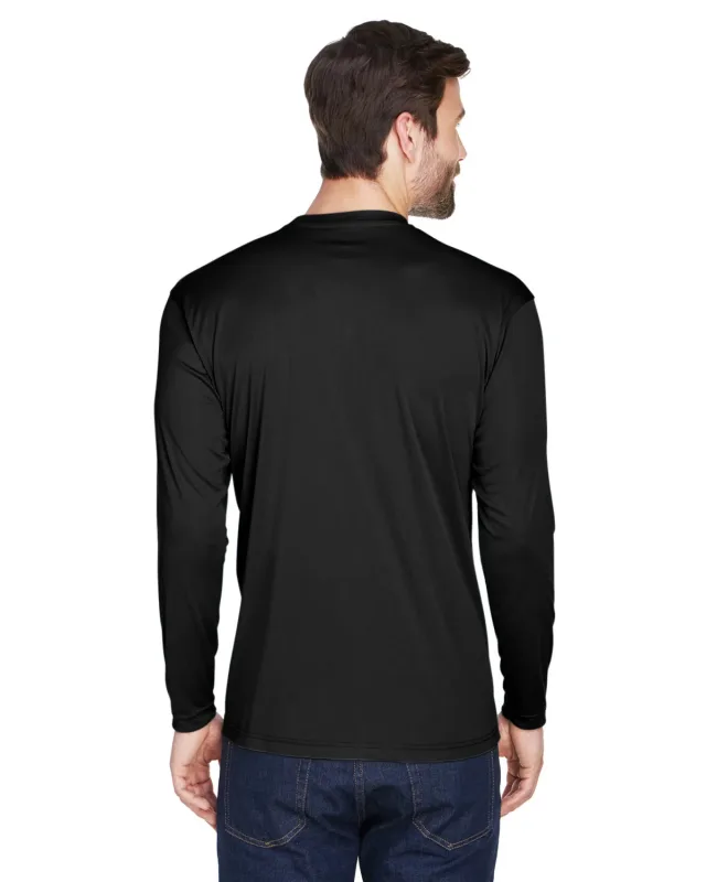 UltraClub Adult Cool & Dry Sport Long-Sleeve Performance Interlock T-Shirt — view 21