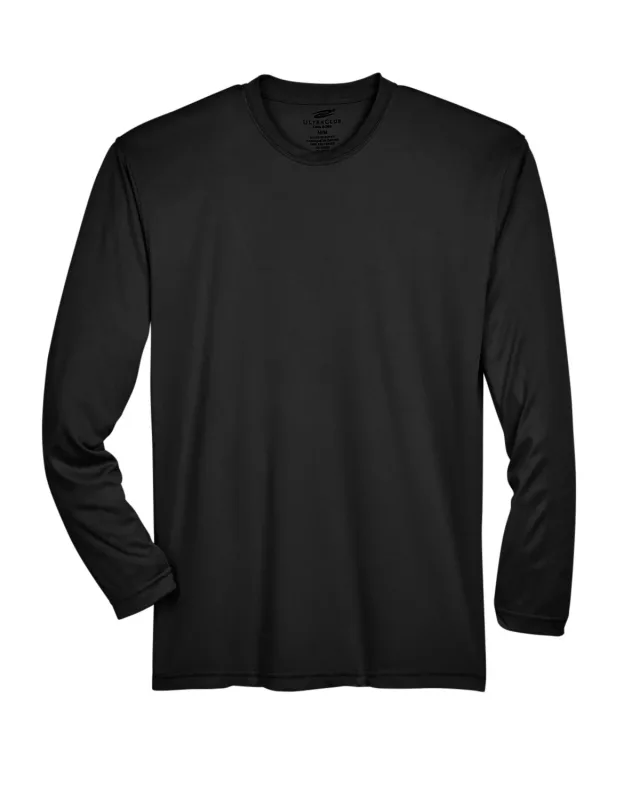 UltraClub Adult Cool & Dry Sport Long-Sleeve Performance Interlock T-Shirt — view 23