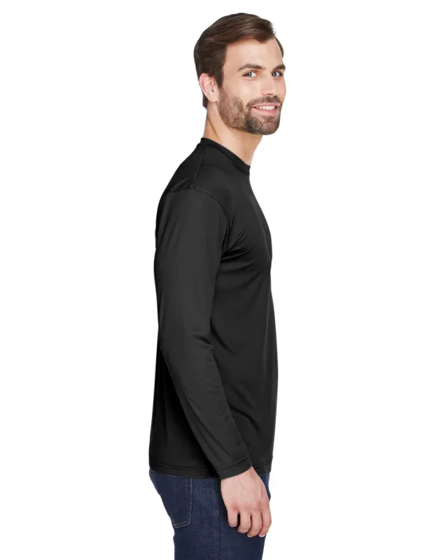 UltraClub Adult Cool & Dry Sport Long-Sleeve Performance Interlock T-Shirt — view 27