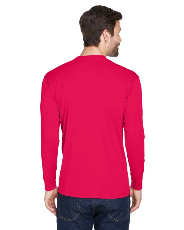 UltraClub Adult Cool & Dry Sport Long-Sleeve Performance Interlock T-Shirt — view 28