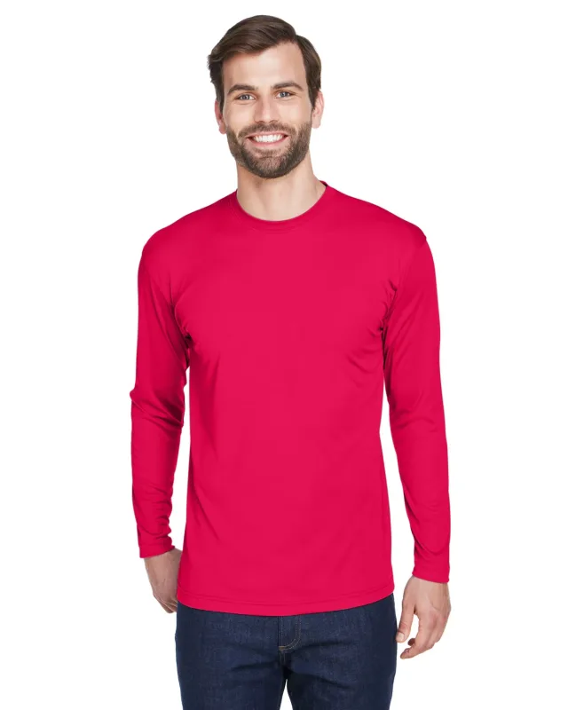 UltraClub Adult Cool & Dry Sport Long-Sleeve Performance Interlock T-Shirt — view 31