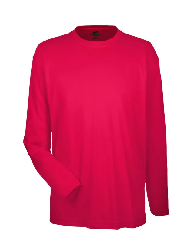 UltraClub Adult Cool & Dry Sport Long-Sleeve Performance Interlock T-Shirt — view 32