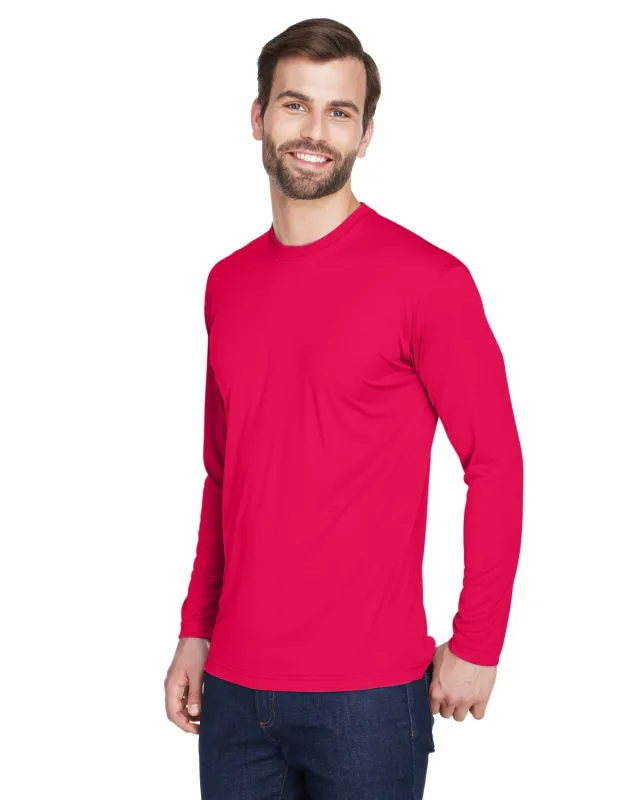 UltraClub Adult Cool & Dry Sport Long-Sleeve Performance Interlock T-Shirt — view 33