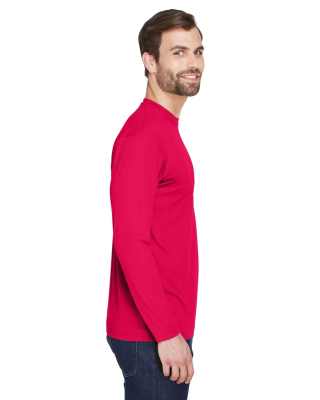 UltraClub Adult Cool & Dry Sport Long-Sleeve Performance Interlock T-Shirt — view 34